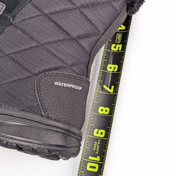 Columbia Women Ice Maiden Black Suede Fabric Warm Winter Mid Boots sz 8 - Picture 7 of 8